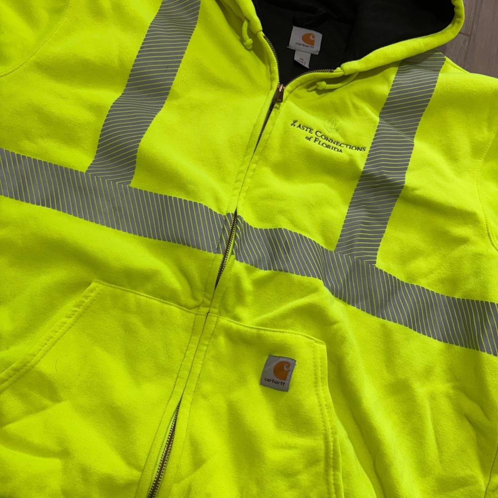 Carhartt high-visibility thermal-lined full-zip hoodie XL - Picture 3 of 4